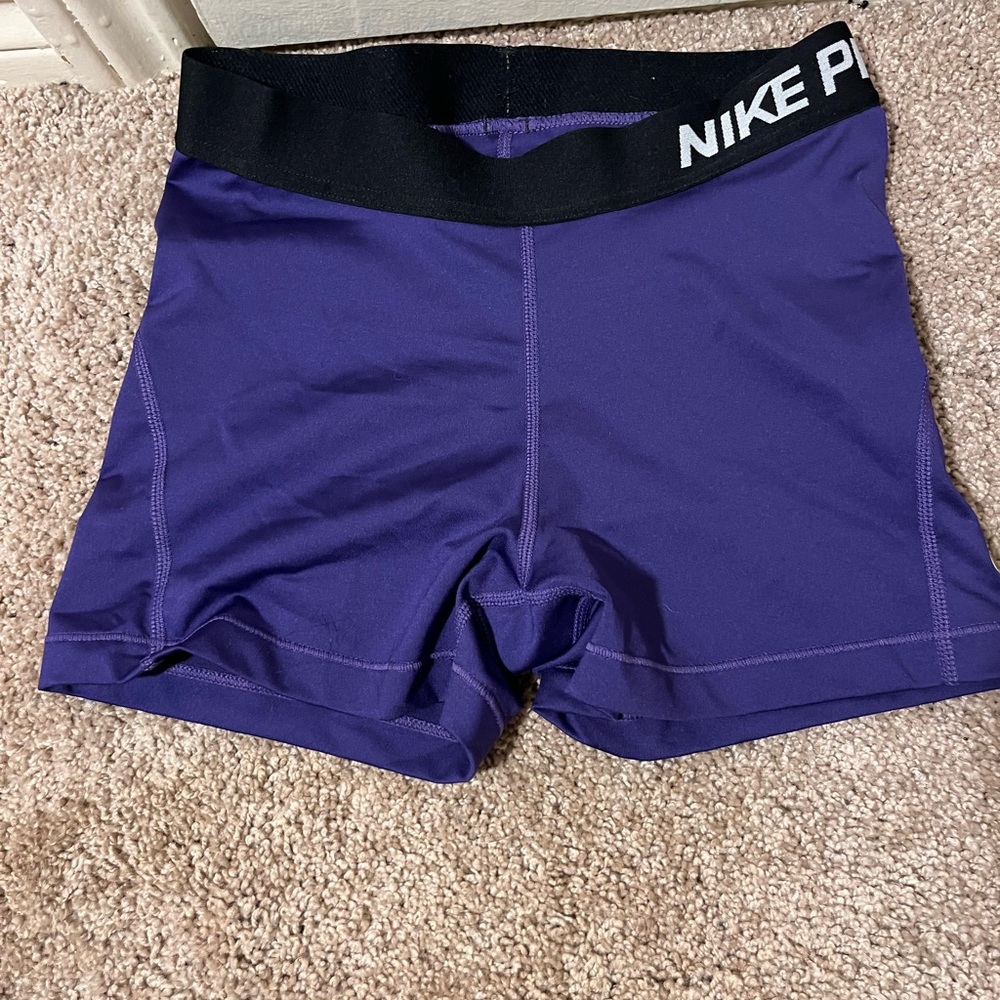 Purple Nike Pros. Size Women’s Small.